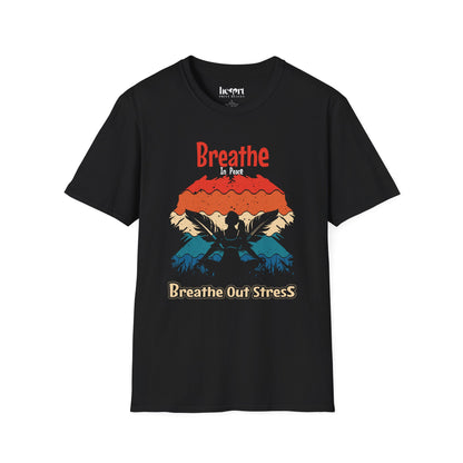Breathe In Peace Breathe Out Stress T-Shirt – Yoga & Mindfulness Tee for Relaxation 🌿