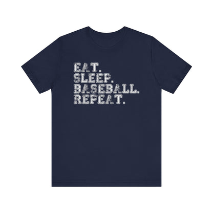 EAT SLEEP BASEBALL REPEAT Baseball T-shirt