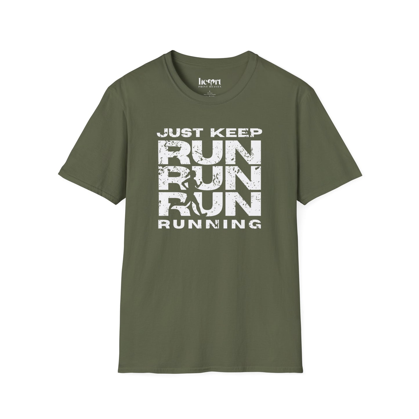 Just Keep Running Women's T-Shirt – Motivational Running Apparel for Active Women