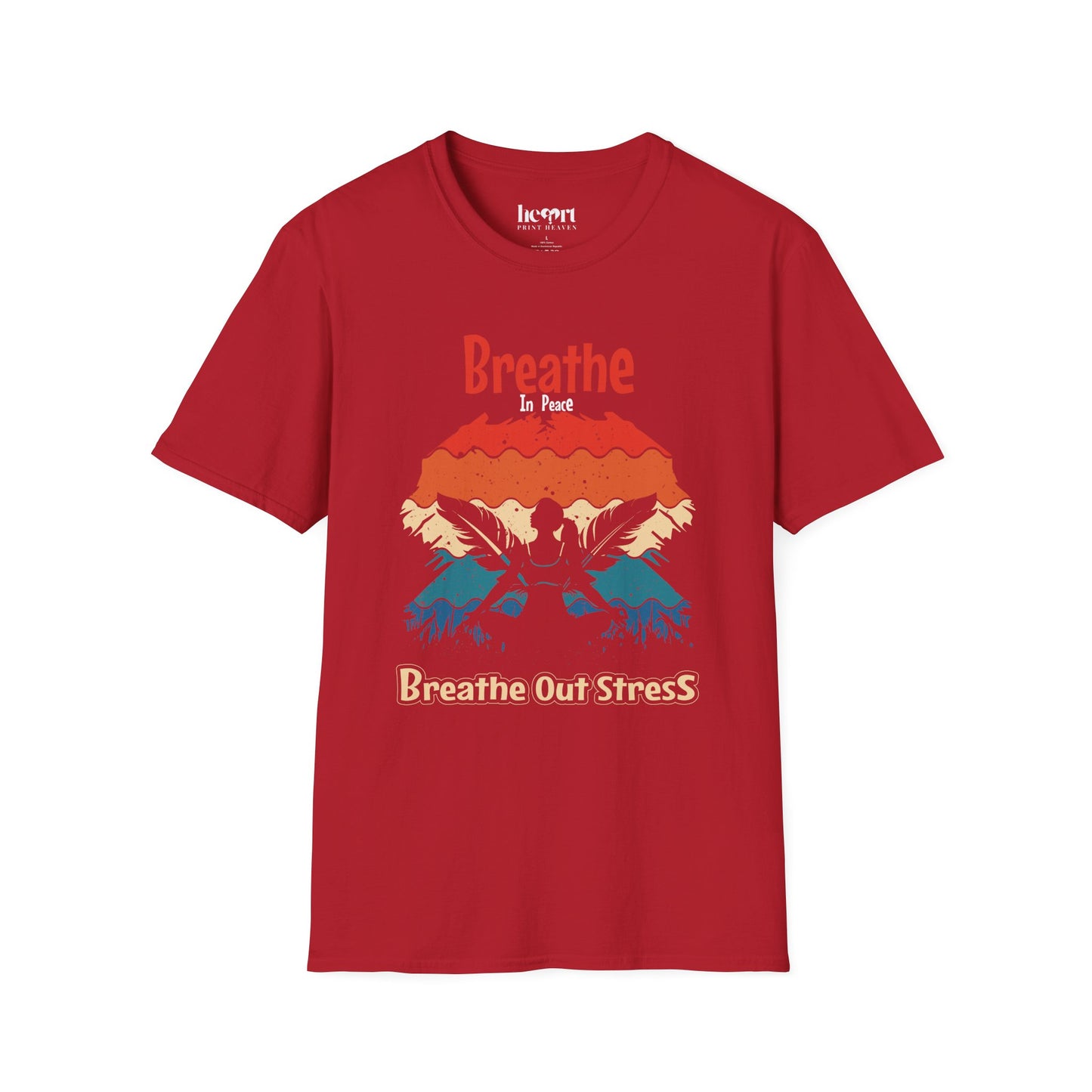 Breathe In Peace Breathe Out Stress T-Shirt – Yoga & Mindfulness Tee for Relaxation 🌿