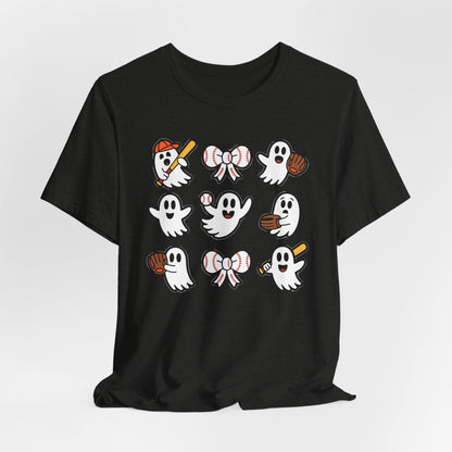 Cute Baseball Ghosts Halloween Spooky T-shirt