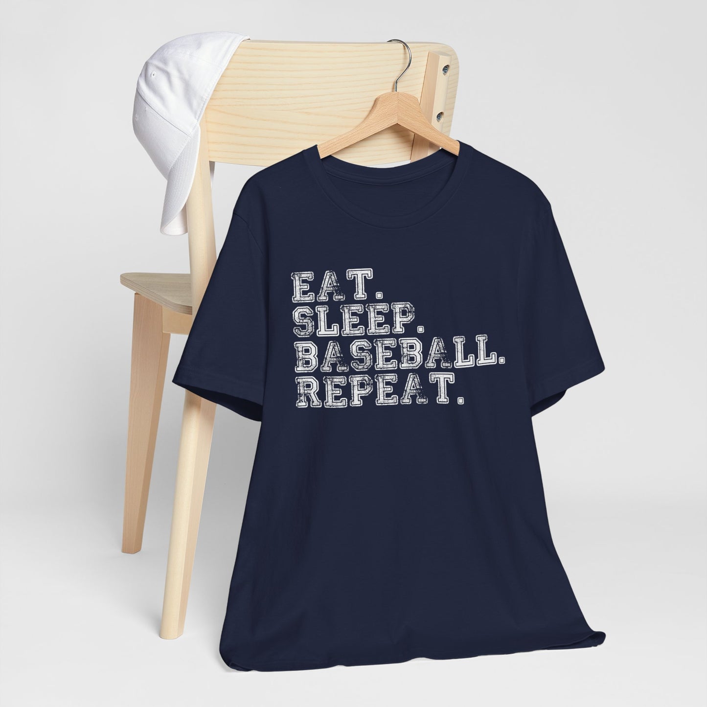 EAT SLEEP BASEBALL REPEAT Baseball T-shirt