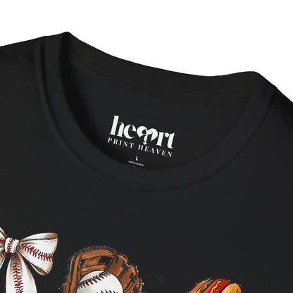 Glitter Baseball Sports T-Shirt – Sparkly Baseball Tee for Fans & Players