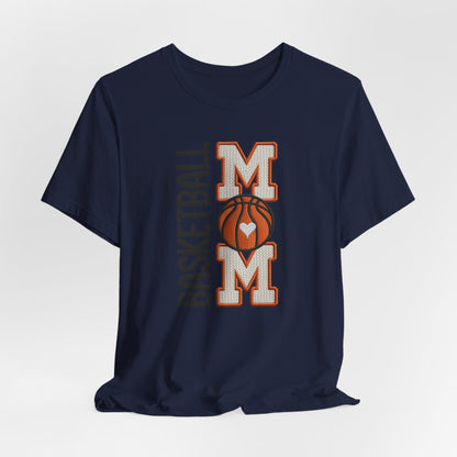 Basketball Mom Faux Embroidery T-Shirt – Game Day Sports Mom Tee