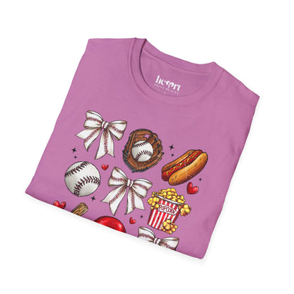 Glitter Baseball Sports T-Shirt – Sparkly Baseball Tee for Fans & Players