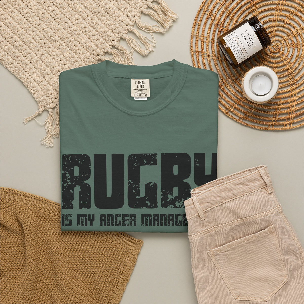 Rugby Is My Anger Management T-Shirt 🏉 | Funny Rugby Fan Statement Tee