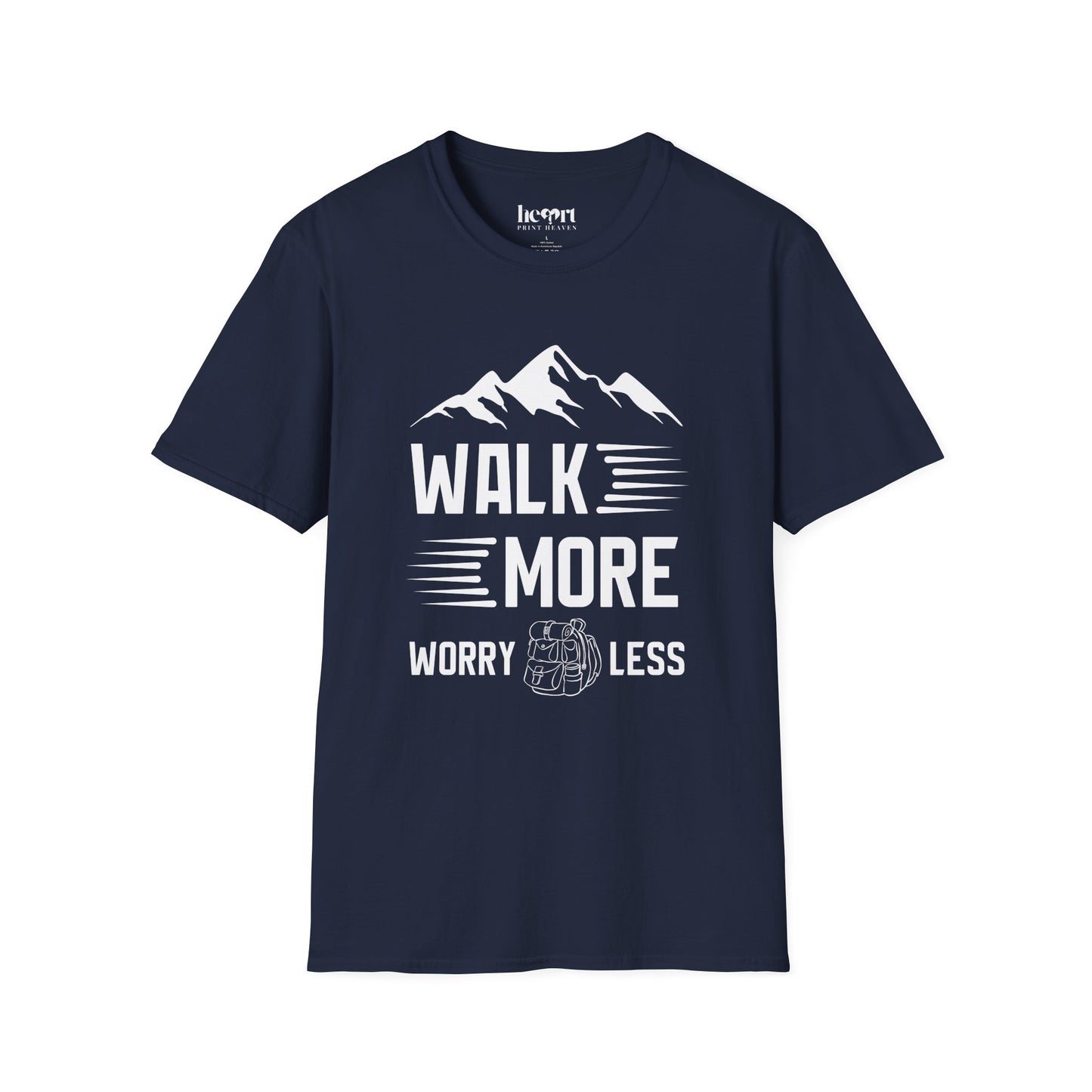 Walk More Worry Less T-Shirt 🚶‍♂️ | Motivational Walking Tee for Fitness & Nature Lovers