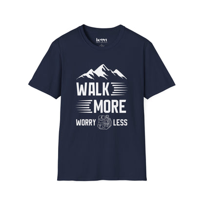 Walk More Worry Less T-Shirt 🚶‍♂️ | Motivational Walking Tee for Fitness & Nature Lovers