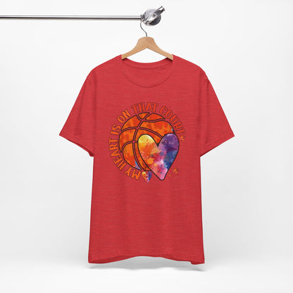 My Heart Is On That Court Basketball T-shirt