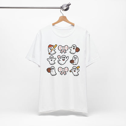 Cute Baseball Ghosts Halloween Spooky T-shirt