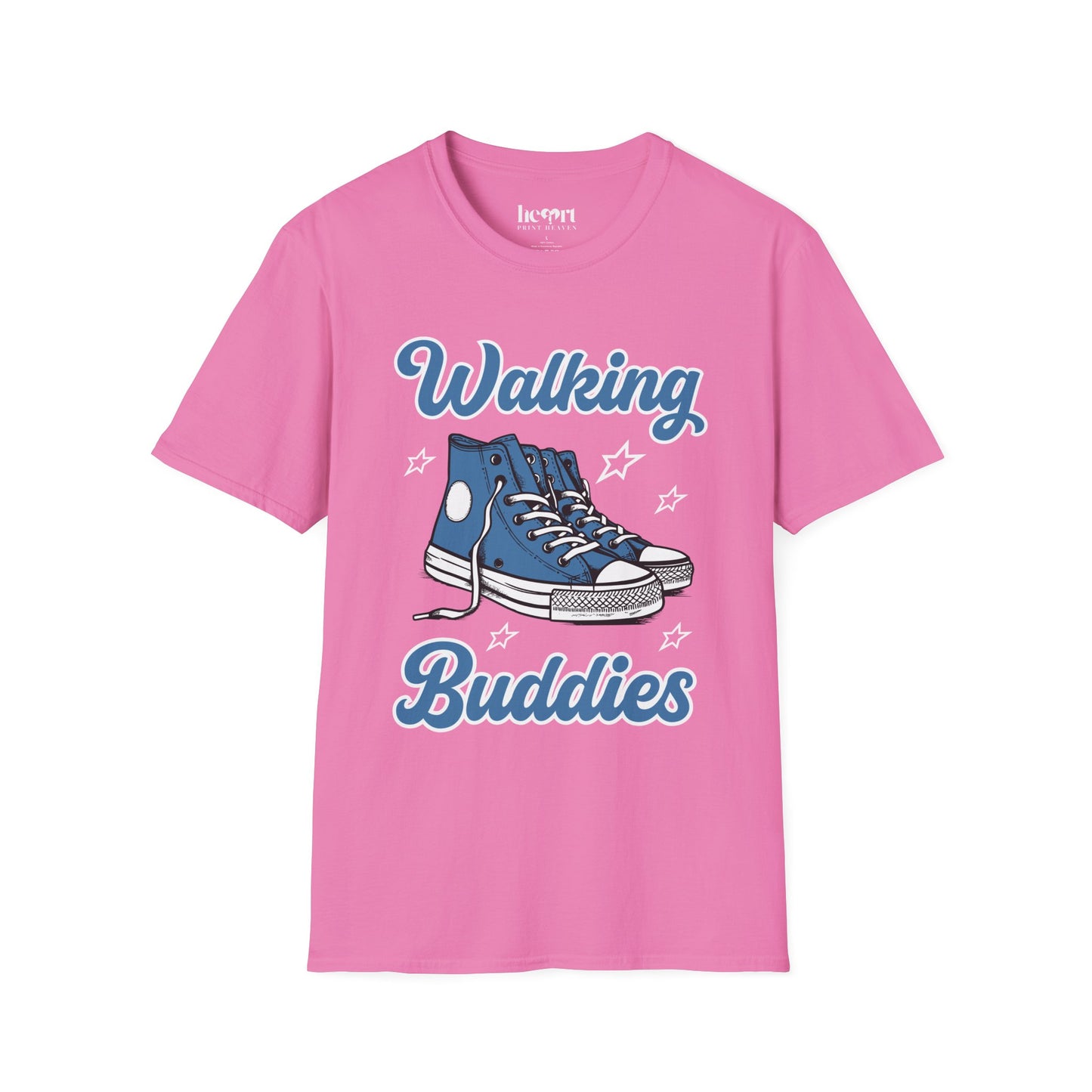 Walking Buddies Blue Shoes T-Shirt 👟🚶‍♀️ | Fun Fitness & Friendship Tee