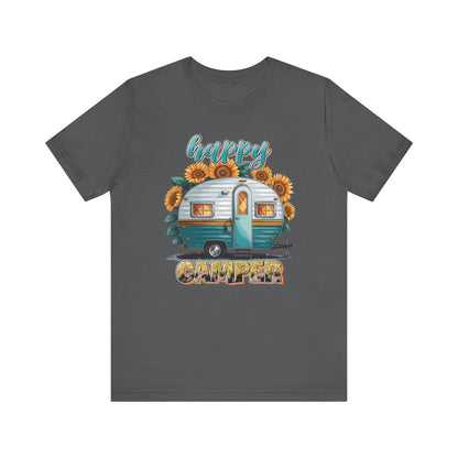 Happy Camper Sunflower Shirt – Cute Retro RV Camping Tee