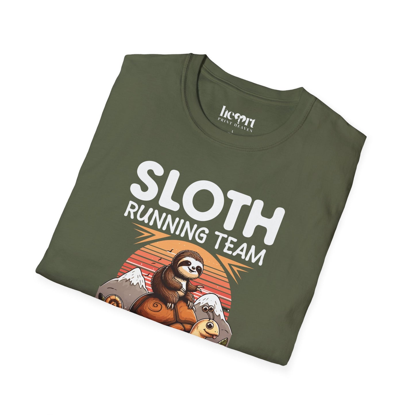 Sloth Running Team We'll Get There When We Get There T-Shirt – Funny Running Shirt for Slow Runners & Humor Lovers