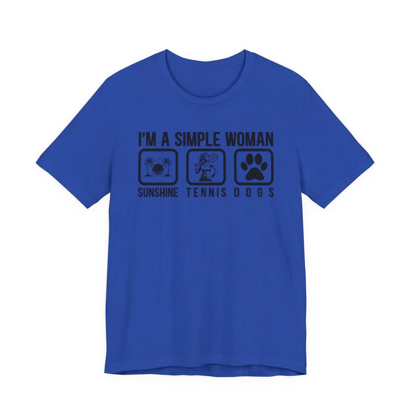 I'm a Simple Woman Sunshine, Tennis, Dogs T-Shirt