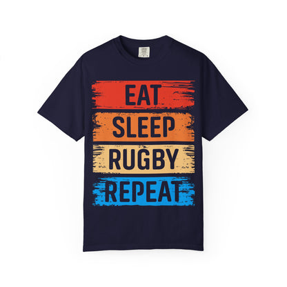 Eat Sleep Rugby Repeat T-Shirt 🏉 | Funny Rugby Gift for Players & Fans