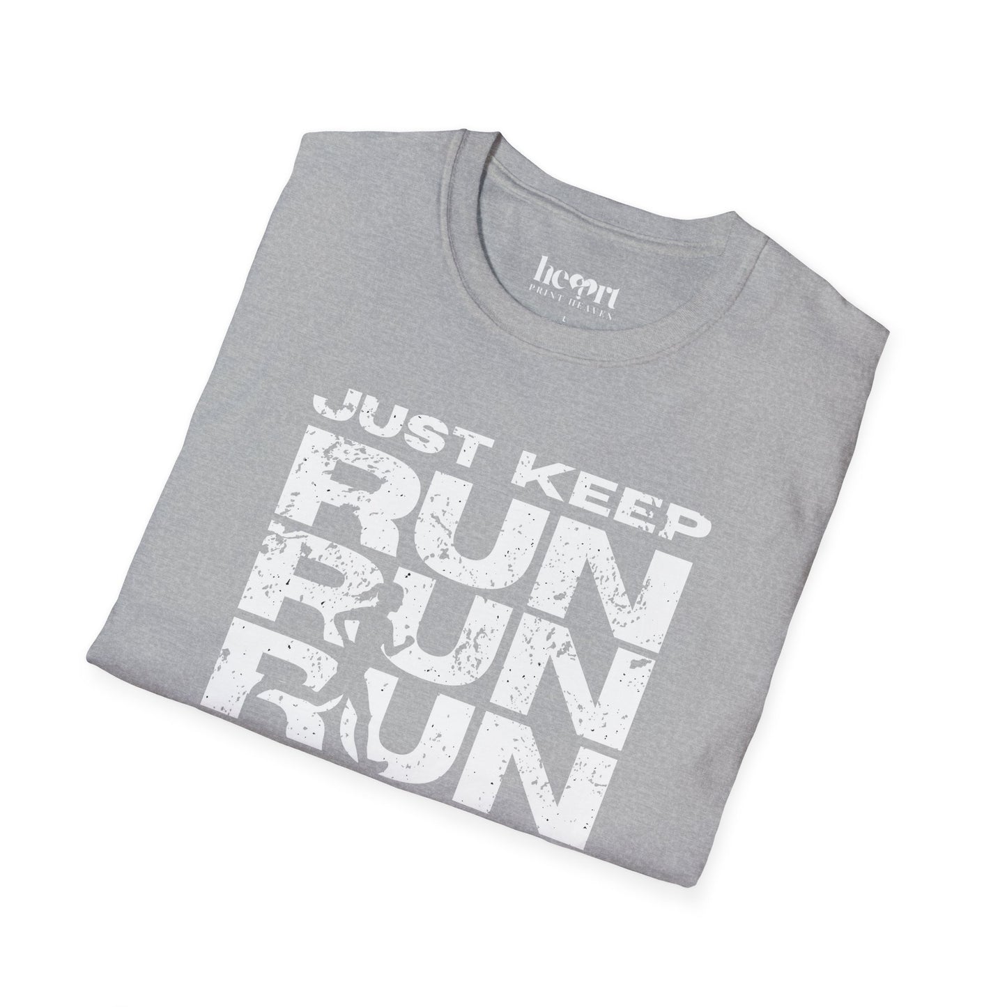 Just Keep Running Women's T-Shirt – Motivational Running Apparel for Active Women