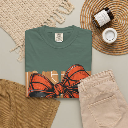 Basketball Bow T-Shirt 🏀 | Team Mom Game Day Tee