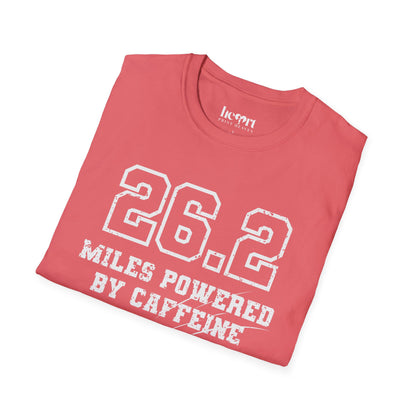 26.2 Miles Powered by Caffeine And Bad Decisions – Funny Marathon Running T-Shirt
