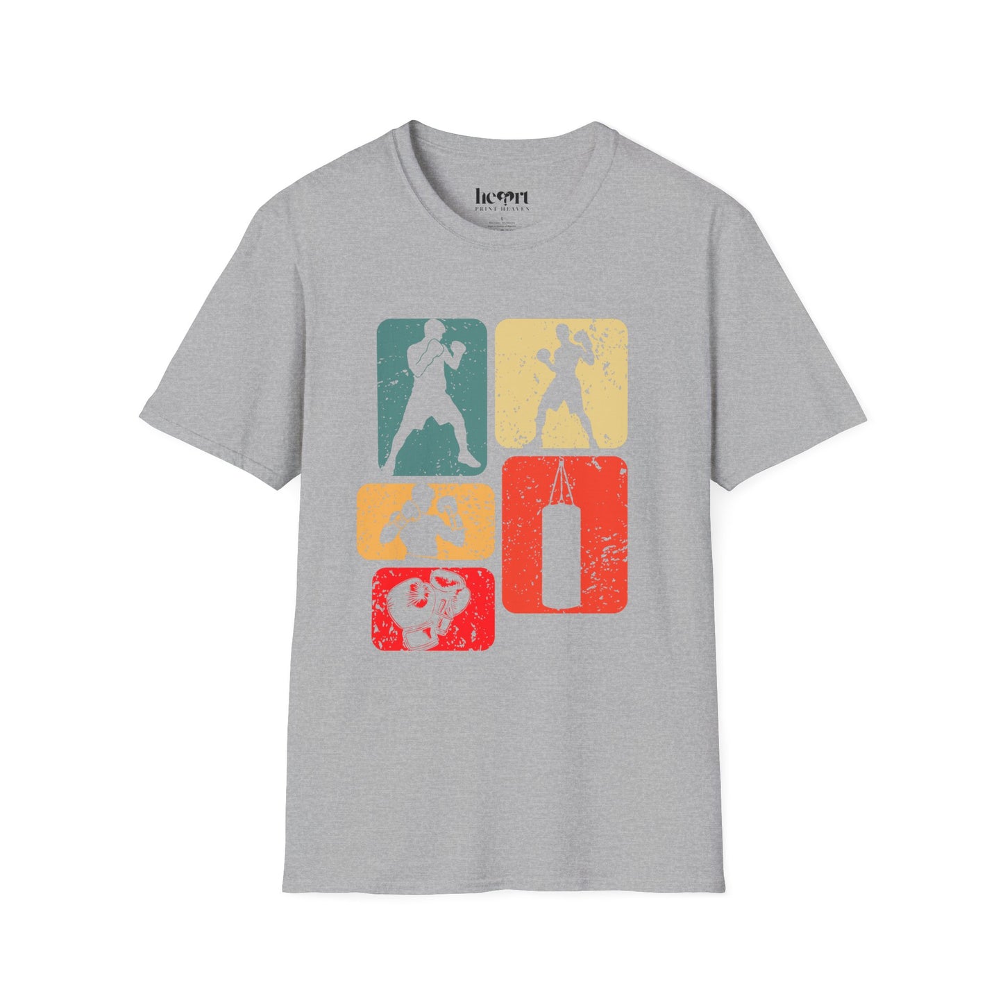 Dynamic Boxing Collage T-Shirt – Unique Graphic Tee for Boxing Enthusiasts 🥊