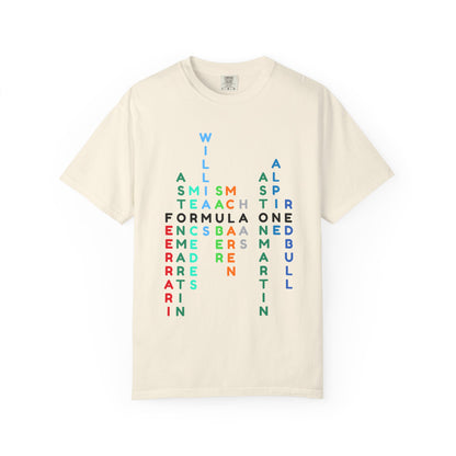 Formula 1 Teams T-Shirt – F1 Grid Word Art Racing Shirt for Motorsport Fans