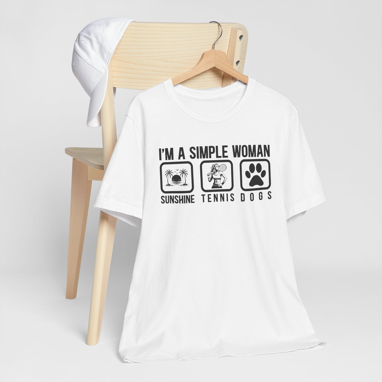 I'm a Simple Woman Sunshine, Tennis, Dogs T-Shirt