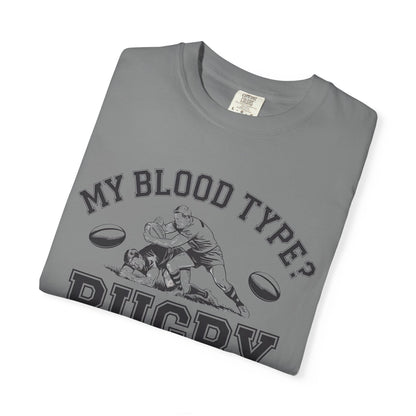 My Blood Type? Rugby Positive Version 2 T-Shirt 🏉 | Funny Rugby Enthusiast Tee