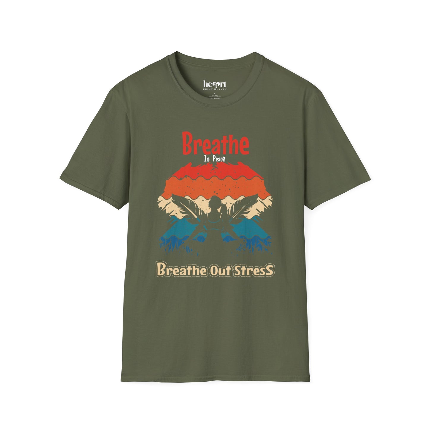 Breathe In Peace Breathe Out Stress T-Shirt – Yoga & Mindfulness Tee for Relaxation 🌿