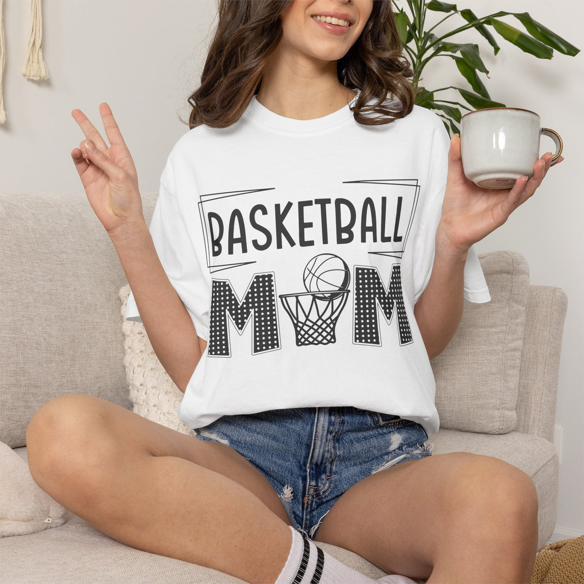 Basketball Mom T-Shirt 🏀 | Bold Basketball MOM Hoop Graphic Tee
