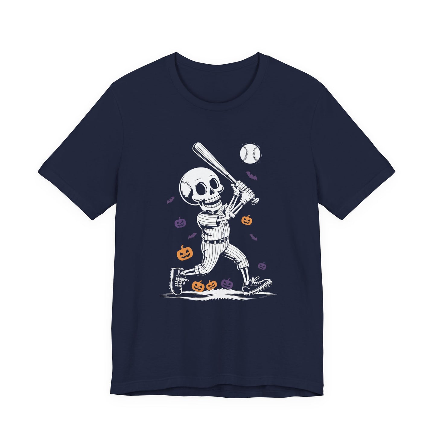 Skeleton Halloween Baseball T-shirt