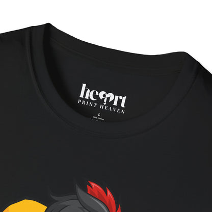 Black Rooster American Football Mascot T-Shirt – Bold Sports Tee for Fans and Teams 🏈