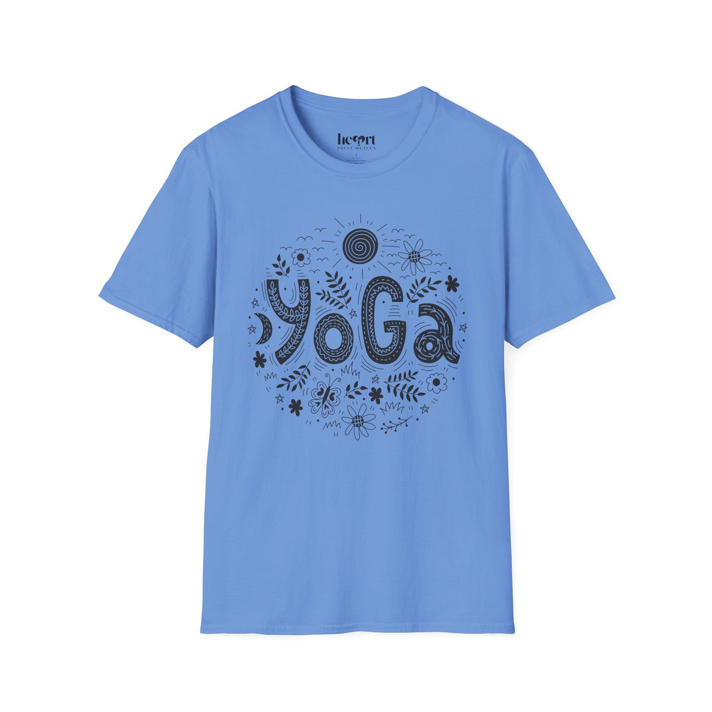 Yoga Doodle Lettering – Artistic & Meditative T-Shirt 🧘‍♀️✨