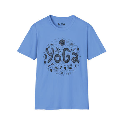 Yoga Doodle Lettering – Artistic & Meditative T-Shirt 🧘‍♀️✨