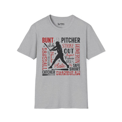 Sparkling Baseball Graphic T-Shirt – Glitter Sports Tee for Enthusiasts ✨⚾