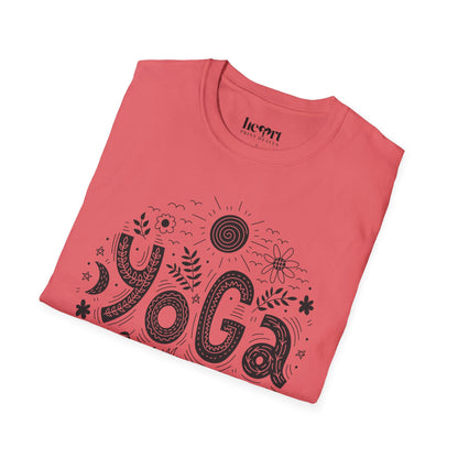 Yoga Doodle Lettering – Artistic & Meditative T-Shirt 🧘‍♀️✨