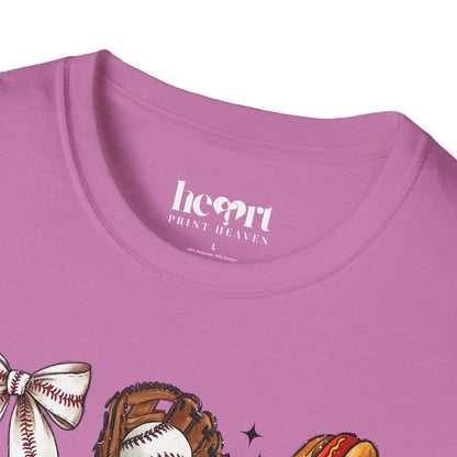 Glitter Baseball Sports T-Shirt – Sparkly Baseball Tee for Fans & Players