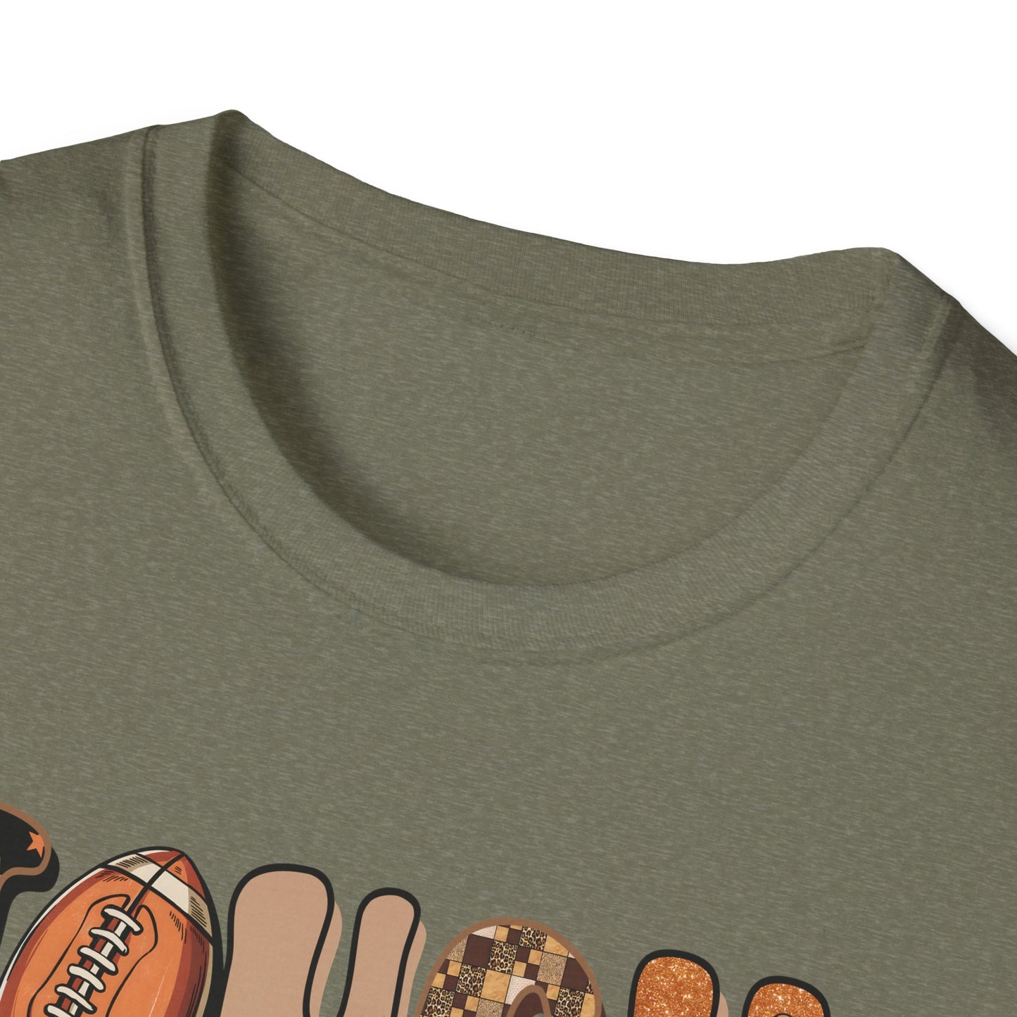 Touchdown Season Football T-Shirt – Retro Glitter Smiley Game Day Tee