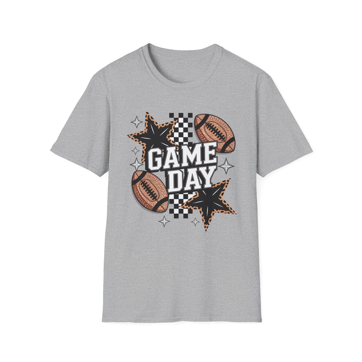 Game Day Leopard Football Tee – Women's & Men's Football Graphic T-Shirt