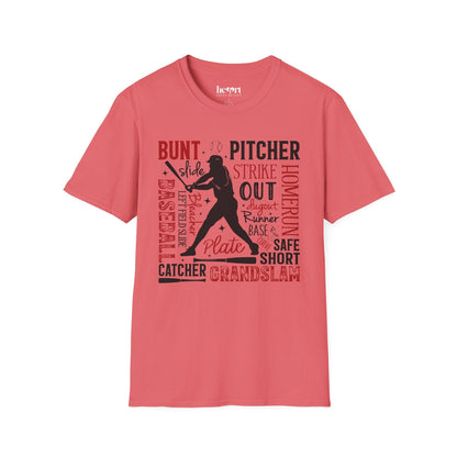Sparkling Baseball Graphic T-Shirt – Glitter Sports Tee for Enthusiasts ✨⚾