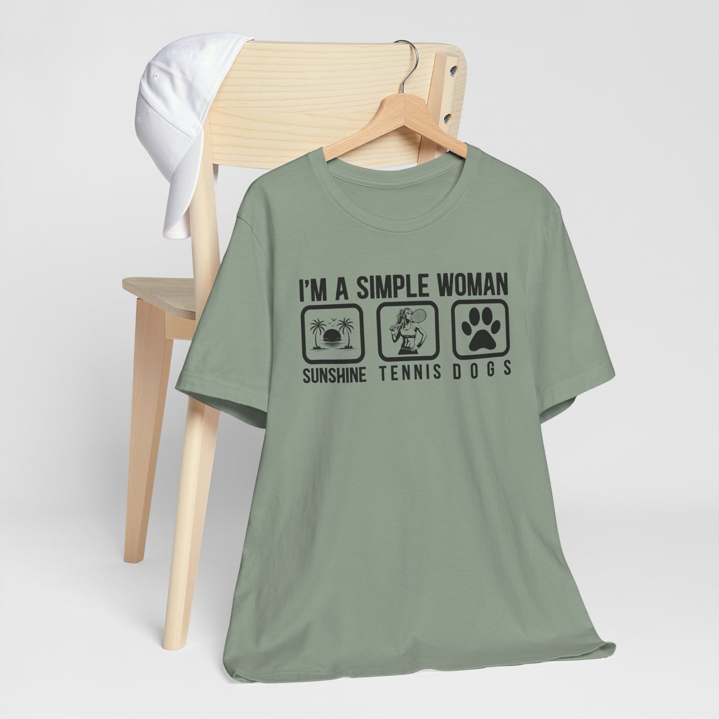 I'm a Simple Woman Sunshine, Tennis, Dogs T-Shirt