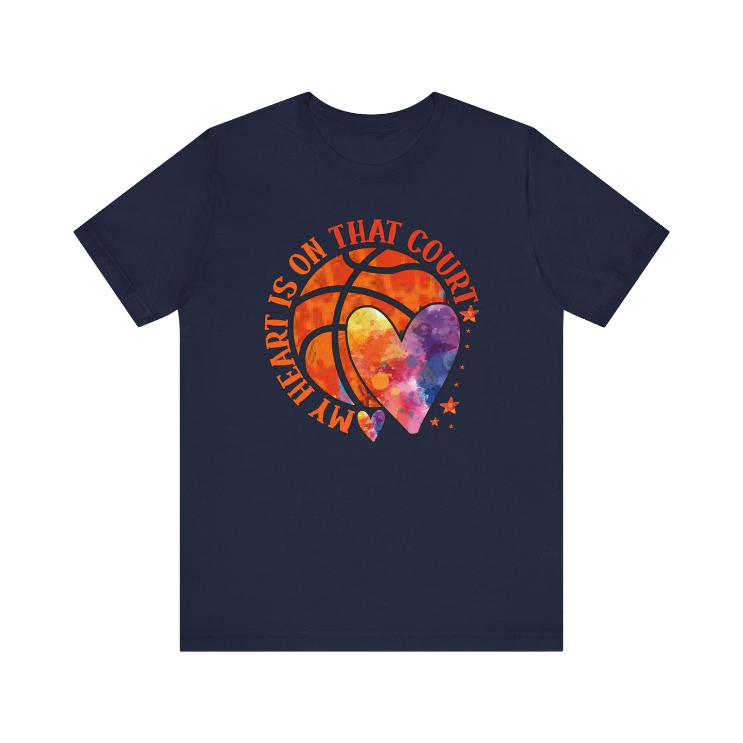 My Heart Is On That Court Basketball T-shirt