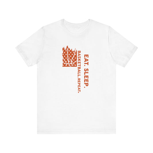 Eat Sleep Basketball Repeat Basketball American Flag T-Shirt