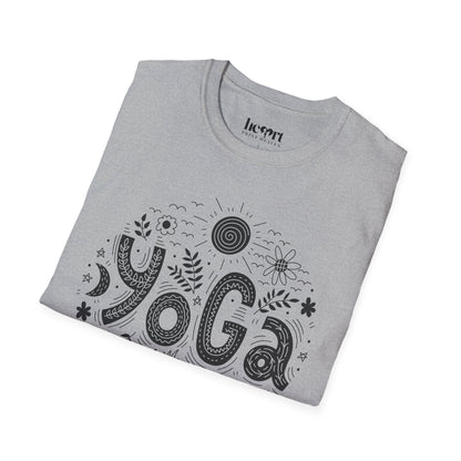 Yoga Doodle Lettering – Artistic & Meditative T-Shirt 🧘‍♀️✨