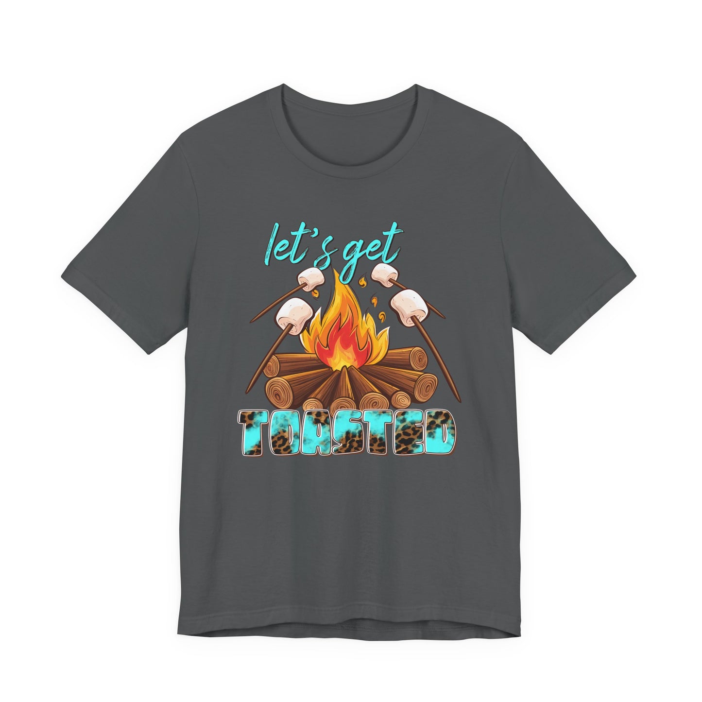 Let’s Get Toasted Campfire T-Shirt – Funny Camping Graphic Tee for Outdoor Lovers