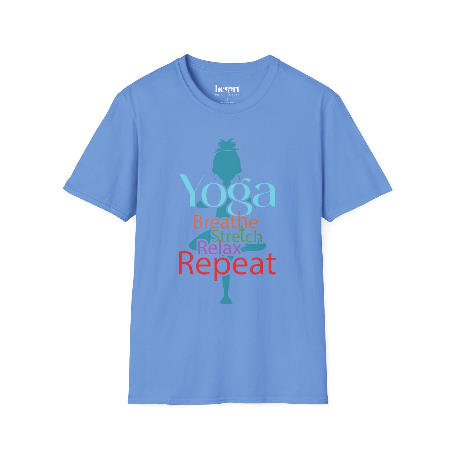 Breathe, Stretch, Relax, Repeat – Minimalist Yoga T-Shirt 🧘‍♀️✨