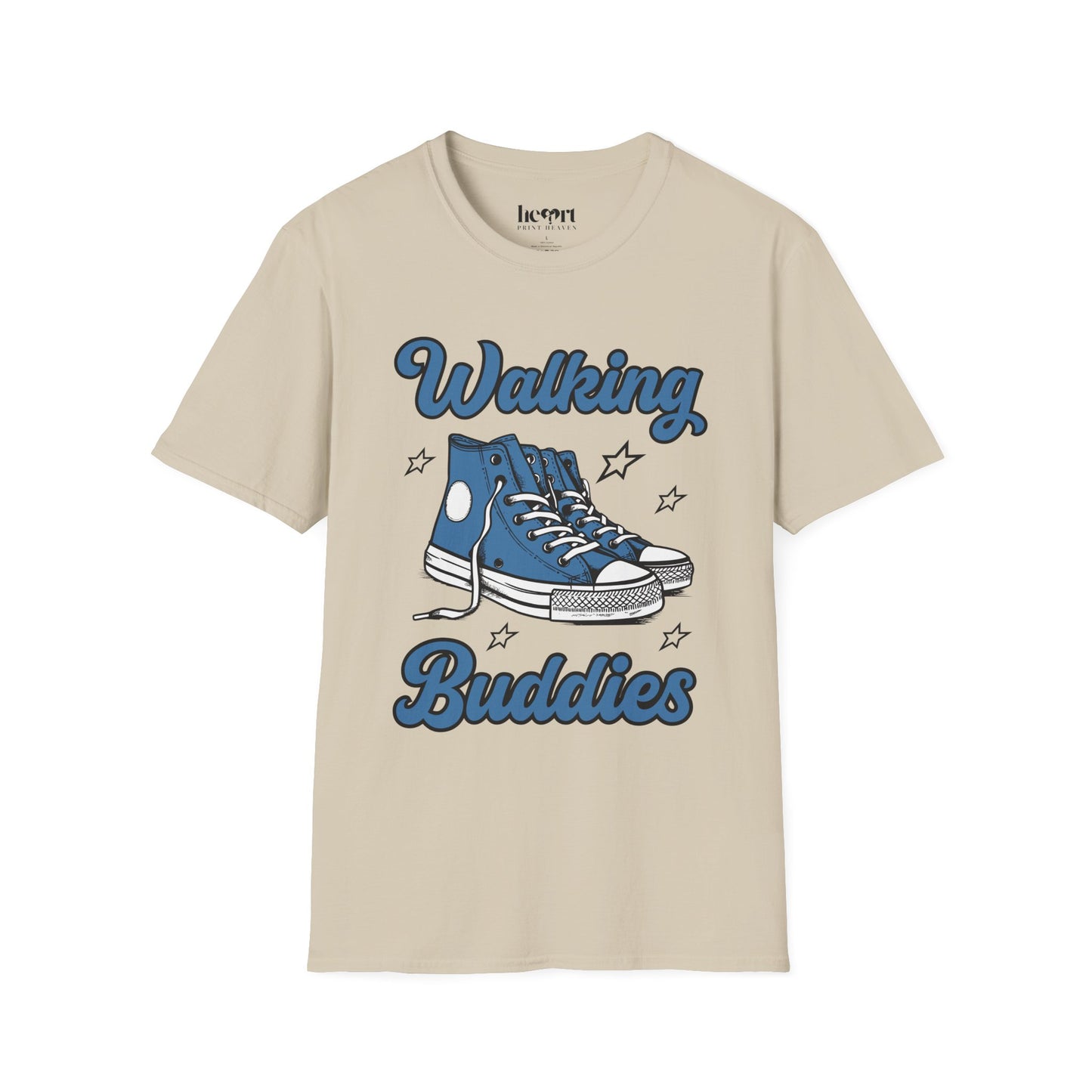 Walking Buddies Blue Shoes T-Shirt 👟🚶‍♀️ | Fun Fitness & Friendship Tee