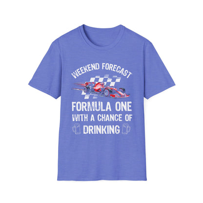 F1 Weekend Forecast Tee – Formula 1 & Beer Sports Graphic T‑Shirt