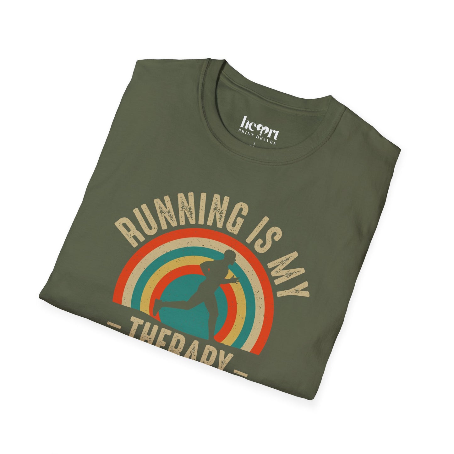 Running Is My Therapy T-Shirt – Motivational Shirt for Runners