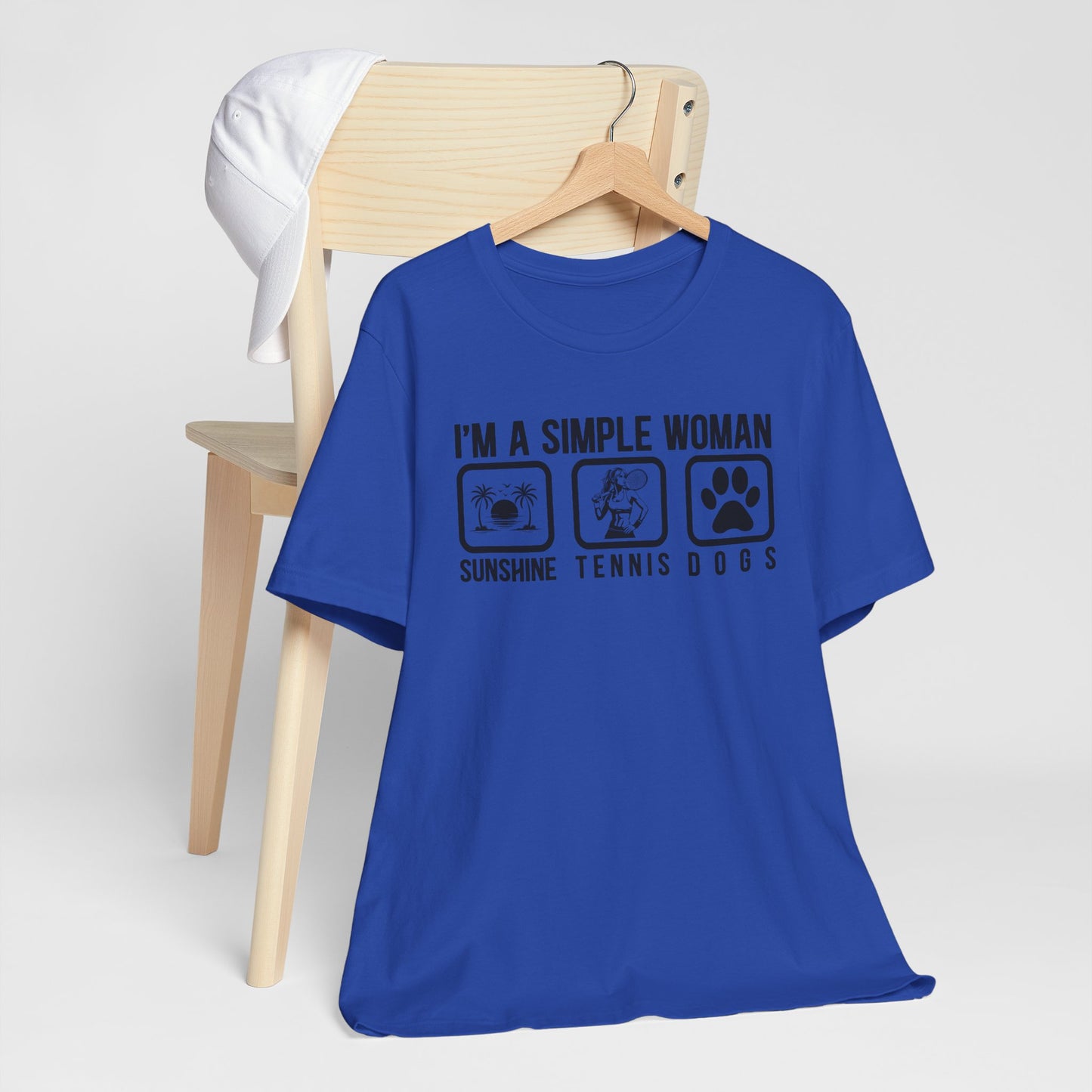 I'm a Simple Woman Sunshine, Tennis, Dogs T-Shirt