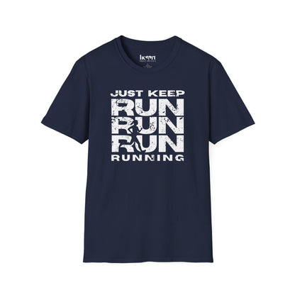 Just Keep Running Women's T-Shirt – Motivational Running Apparel for Active Women