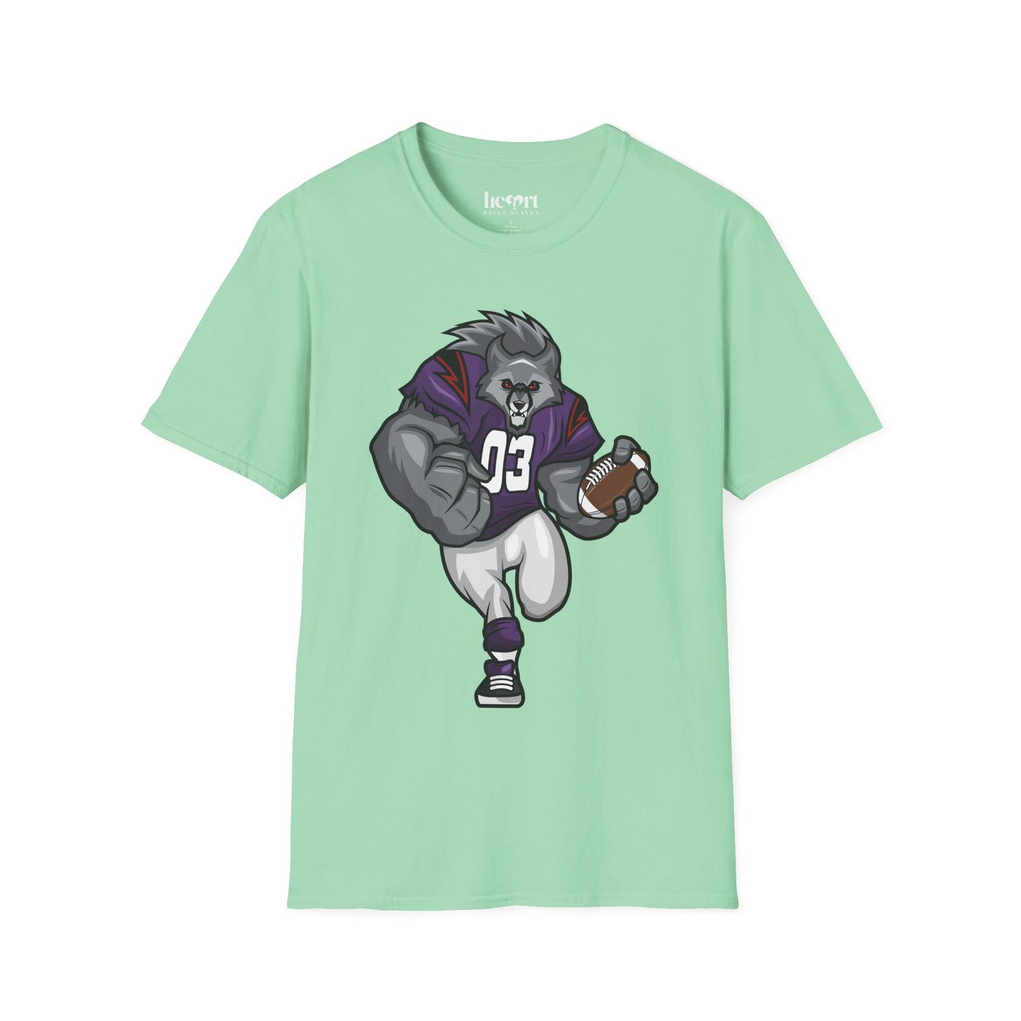 Big Bad Wolf American Football Mascot T-Shirt – Bold Sports Fan Apparel 🏈🐺